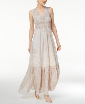 Calvin Klein Graphic-print Chiffon Maxi Dress