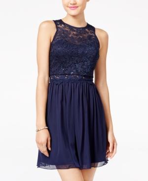 Bcx Juniors' Sequin-lace Popover Dress A Macy's Exclusive