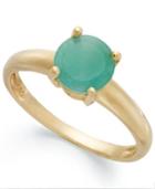 Victoria Townsend 18k Gold Over Sterling Silver Ring, Emerald May Birthstone Ring (1-1/2 Ct. T.w.)