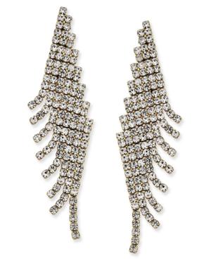 Charter Club Gold-tone Angled Pave Fringe Drop Earrings, Only At Macy's