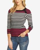 Cece Bow-detail Striped Sweater