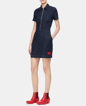 Calvin Klein Jeans Cotton Zip-front Denim Dress