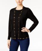 Ny Collection Petite Grommet Layered-look Sweater
