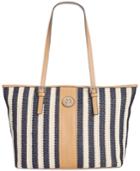 Giani Bernini Striped Straw Tote, Only At Macy's