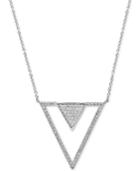 Geo By Effy Triangle Pendant Diamond Necklace (3/4 Ct. T.w.) In 14k White Gold