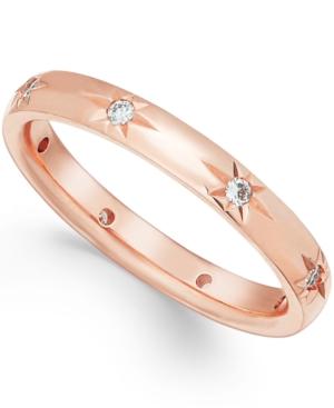 Star By Marchesa Diamond Wedding Band In 18k Rose Gold (1/8 Ct T.w.)