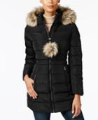 Inc International Concepts Faux-fur-trim Puffer Coat, Created For Macy's
