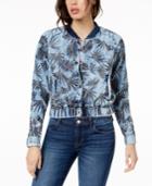 Guess Cotton Embroidered Bomber Jacket