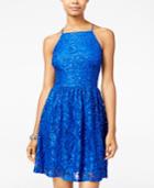 Speechless Juniors' Embellished Lace Fit & Flare Dress A Macy's Exclusive