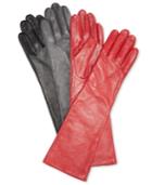 Charter Club Long Leather Tech Gloves, Created For Macy's