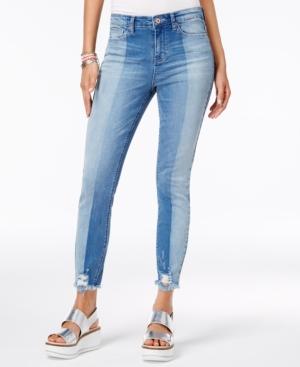 Vanilla Star Juniors' Two-tone Shadow Stripe Skinny Jeans