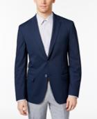 Calvin Klein Men's Slim-fit Navy Birdseye Sport Coat