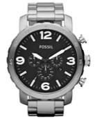 Fossil Men's Chronograph Nate Stainless Steel Bracelet Watch 50mm Jr1353
