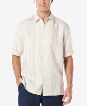 Cubavera Men's Front-striped Short-sleeve Shirt