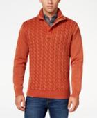 Weatherproof Vintage Men's Big And Tall Cable Knit Sweater, Classic Fit