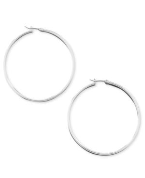 Guess Earrings, Silver-tone Hoop