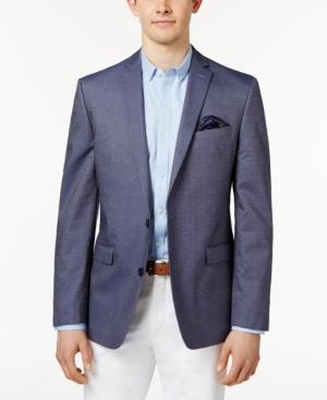 Bar Iii Men's Slim-fit Denim Pindot Cotton Sport Coat, Only At Macy's