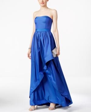 Adrianna Papell Strapless Taffeta Gown
