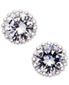 Charter Club Silver-tone Cubic Zirconia Stud Earrings, Created For Macy's