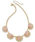 I.n.c. Gold-tone Stone & Enamel Flower Collar Necklace, 20 + 3 Extender, Created For Macy's