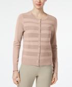 Charter Club Striped-front Cardigan, Created For Macy's