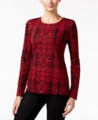 Charter Club Scroll-print Top, Only At Macy's