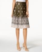 Charter Club Petite Cotton Paisley-print A-line Skirt, Created For Macy's