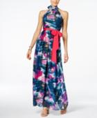 Inc International Concepts Printed Halter Maxi Dress, Only At Macy's