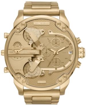 Diesel Men's Chronograph Mr. Daddy 2.0 Gold-tone Stainless Steel Bracelet Watch 57x66mm Dz7399
