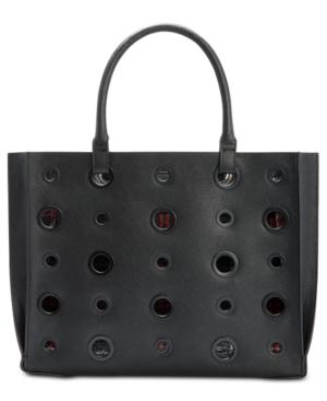 Steve Madden Alissa Plaid-lined Grommet Tote