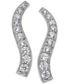 Giani Bernini Cubic Zirconia Wave Drop Earrings In Sterling Silver