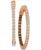Le Vian Diamond In & Out Hoop Earrings (2 Ct. T.w.) In 14k Rose Gold