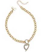 Thalia Sodi Signature Cutout Heart Pave Pendant Necklace