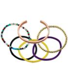 Unwritten Interchangeable Elastic Band Cuff Bracelet In Rose Gold-tone Stainless Steel