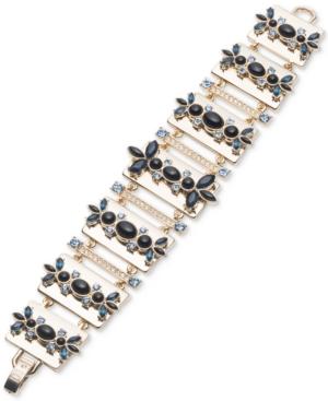 Ivanka Trump Gold-tone Crystal & Blue Stone Flex Bracelet