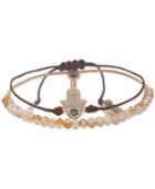 Lonna & Lilly Gold-tone Crystal Hamsa Hand Bead And Cord Bolo Bracelet, Created For Macy's