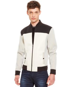 Kenneth Cole New York Colorblocked Bonded Bomber Jacket