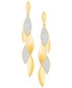 Swarovski Gold-tone Pave Detachable Drop Earrings