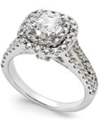 Certified Diamond Double Halo Engagement Ring (2 Ct. T.w.) In 14k White Gold