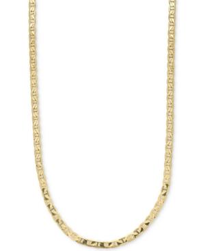 Men's Open Link 22 Chain Necklace In 10k Gold