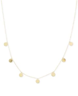 Italian Gold Polished Disc 18 Statement Necklace (1/2mm) In 14k Gold