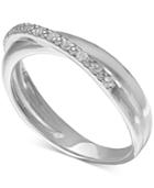 Giani Bernini Cubic Zirconia Pave Crossover Ring In Sterling Silver, Only At Macy's
