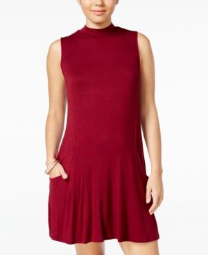 Trixxi Juniors' Mock-turtleneck A-line Dress