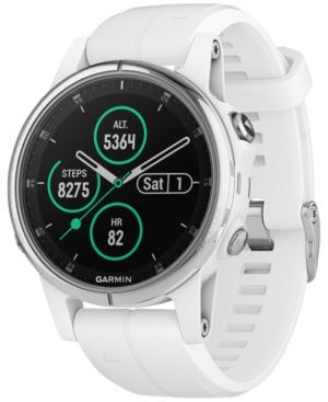 Garmin Unisex Fenix 5s Plus White Silicone Silicone Smart Watch 42mm