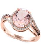 Final Call By Effy Morganite (2-1/2 Ct. T.w.) & Diamond (1/4 Ct. T.w.) Ring In 14k Rose Gold