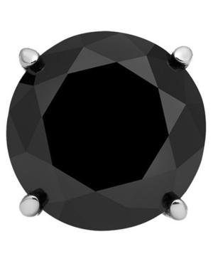 Men's Black Diamond Single Stud Earring (1/4 Ct. T.w.) In Stainless Steel