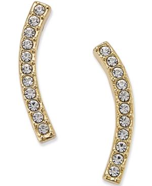 Eliot Danori Gold-tone Pave Ear Crawler Earrings