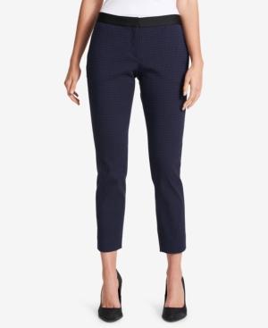 Dkny Jacquard Slim-leg Ankle Pants