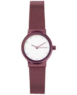 Skagen Women's Freja Red Stainless Steel Bracelet Watch 26mm