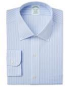 Brooks Brothers Men's Milano Extra Slim-fit Light Blue Striped Dress Shirt
